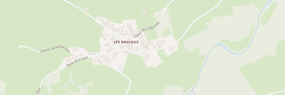 Plan du 5367 Les Badioux à Laussonne