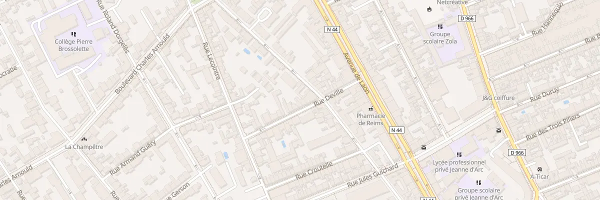 Plan du 18 Rue Deville à Reims