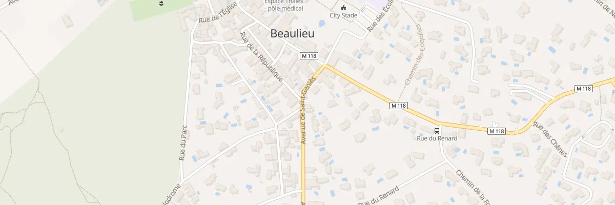 Plan du 5 Av de St Genies à Beaulieu