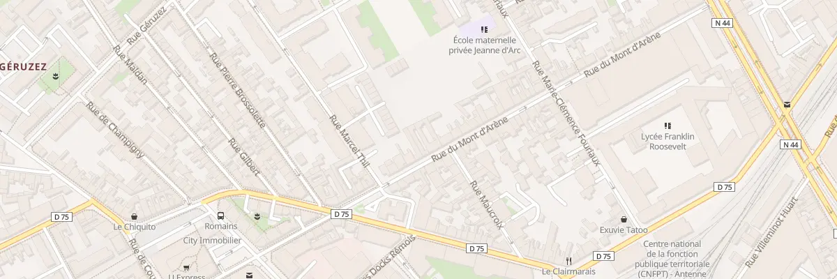 Plan du 72 Rue du Mont d’Arène à Reims