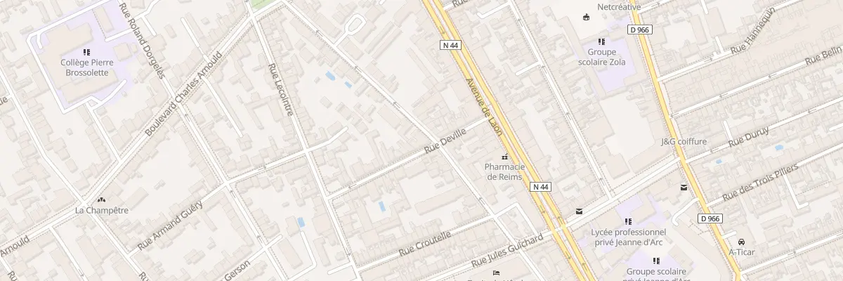 Plan du 57 Rue P Vaillant Couturier à Reims