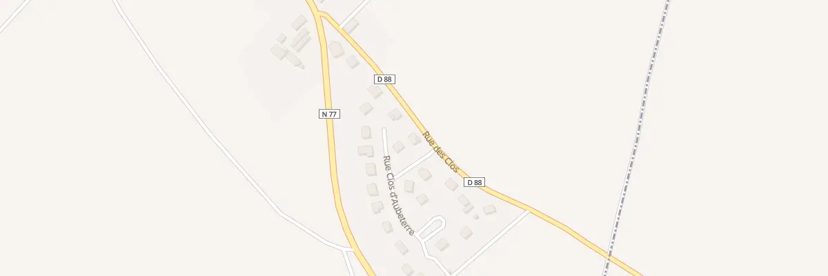 Plan du 4 Rue des Clos d’Aubeterre à Villery