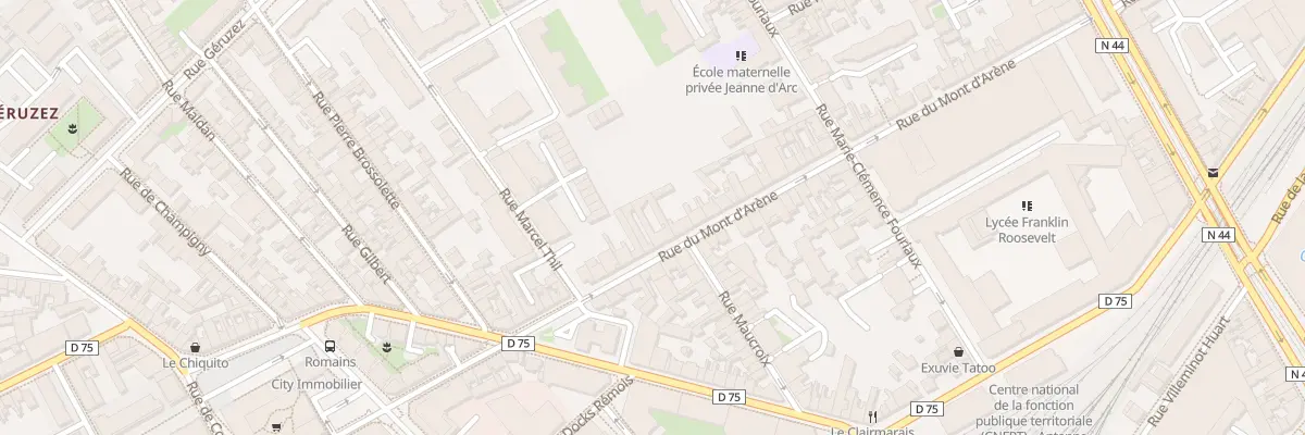 Plan du 68 Rue du Mont d’Arène à Reims