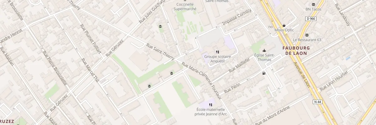 Plan du 58 Rue M Clemence Fouriaux à Reims
