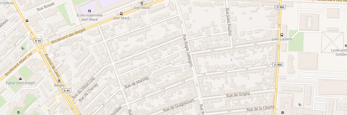 Plan du 5 Pas Marzilly à Reims