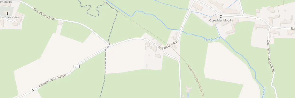 Plan du 221 Rue de la Gare à Obrechies
