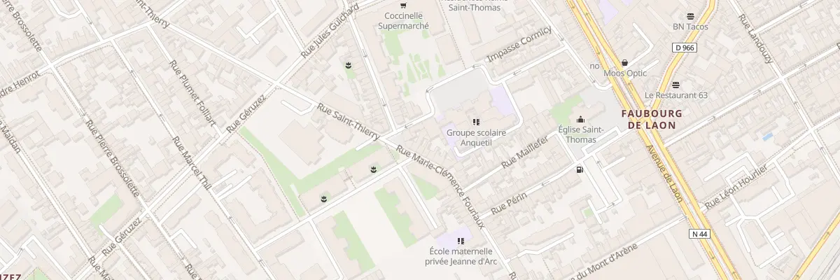 Plan du 56 Rue M Clemence Fouriaux à Reims