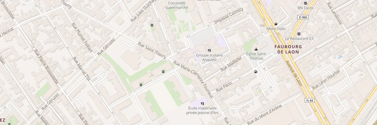 Plan du 52 Rue M Clemence Fouriaux à Reims
