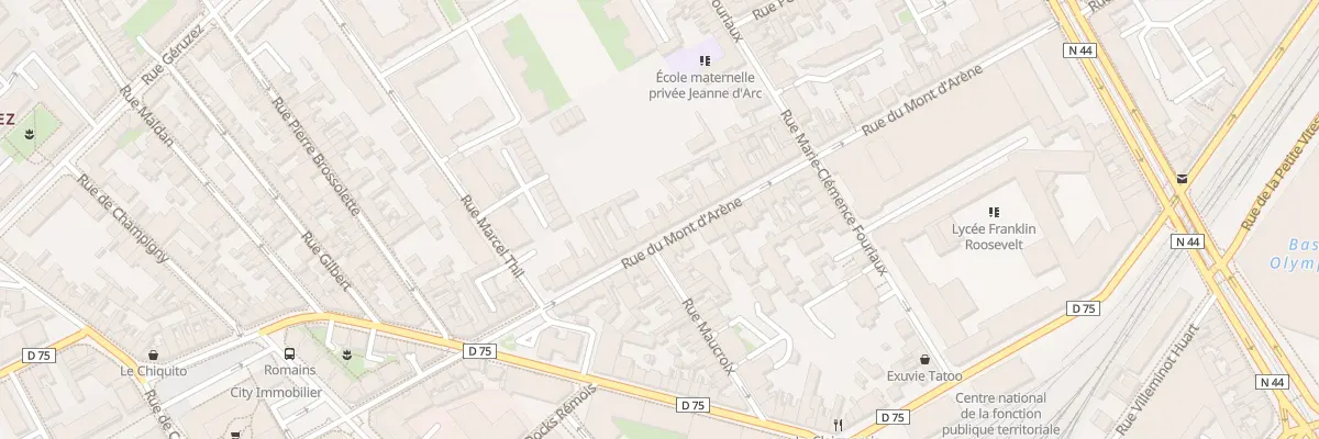 Plan du 62 Rue du Mont d’Arène à Reims
