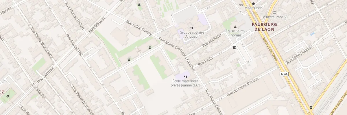 Plan du 61 Rue M Clemence Fouriaux à Reims