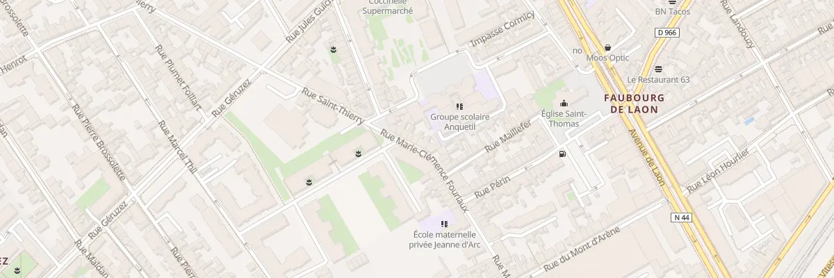 Plan du 50 Rue M Clemence Fouriaux à Reims