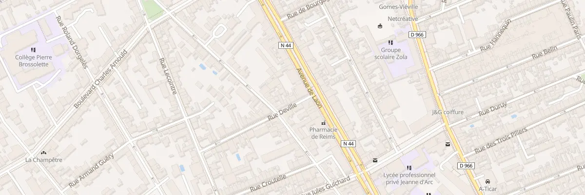 Plan du 6 Rue Deville à Reims