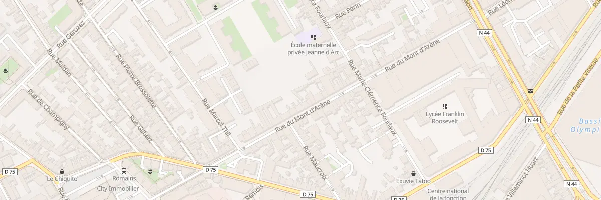 Plan du 58 Rue du Mont d’Arène à Reims