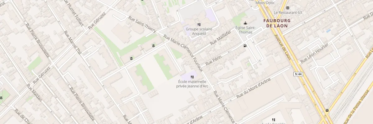 Plan du 57 Rue M Clemence Fouriaux à Reims