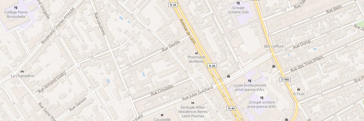 Plan du 58 Rue P Vaillant Couturier à Reims