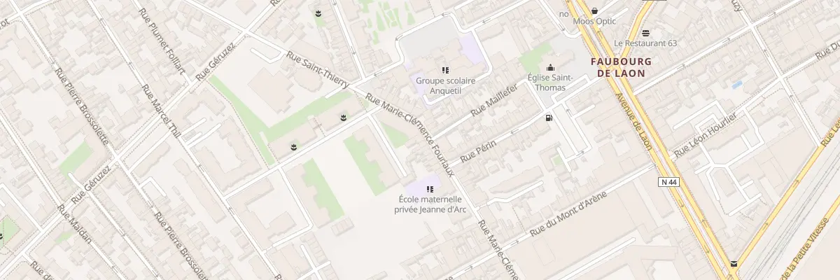 Plan du 59B Rue M Clemence Fouriaux à Reims