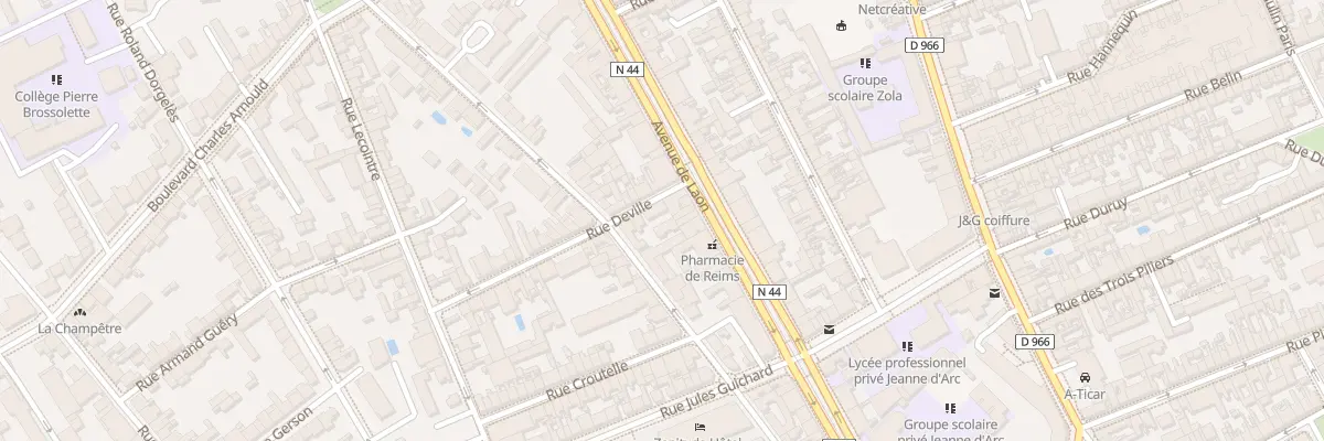Plan du 3 Rue Deville à Reims