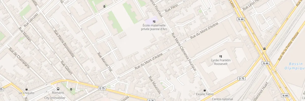 Plan du 54 Rue du Mont d’Arène à Reims