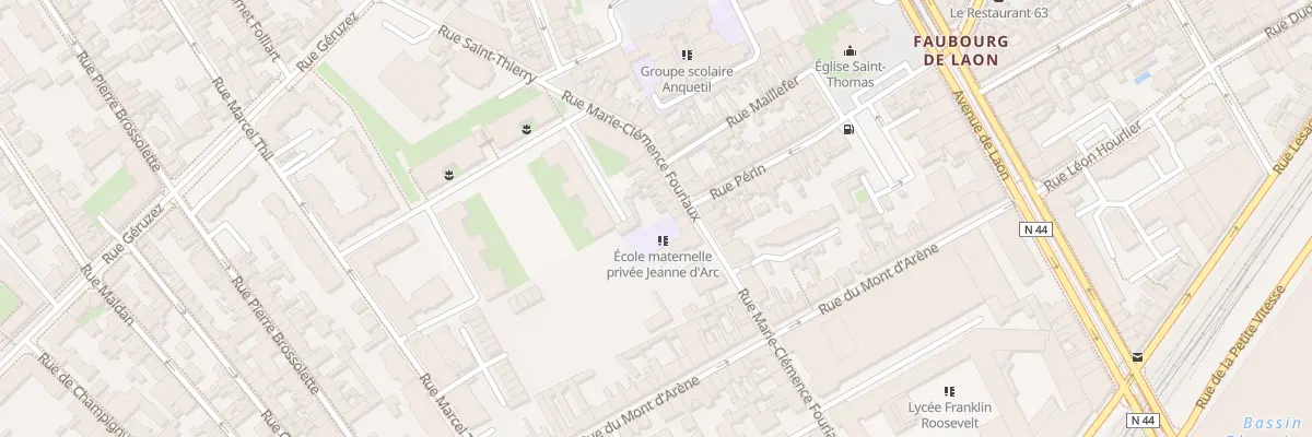 Plan du 51 Rue M Clemence Fouriaux à Reims
