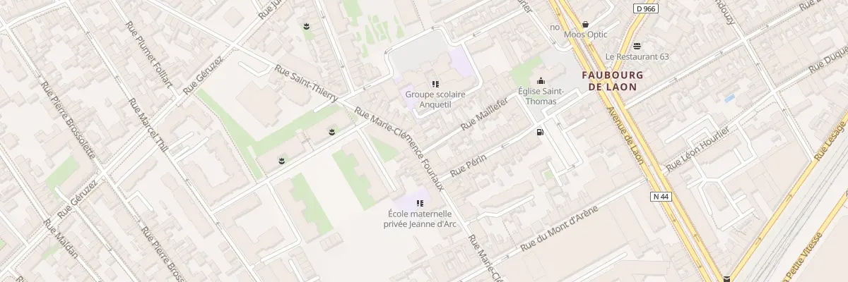 Plan du 40 Rue M Clemence Fouriaux à Reims