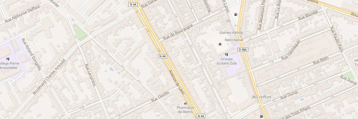 Plan du 192 Av de Laon à Reims