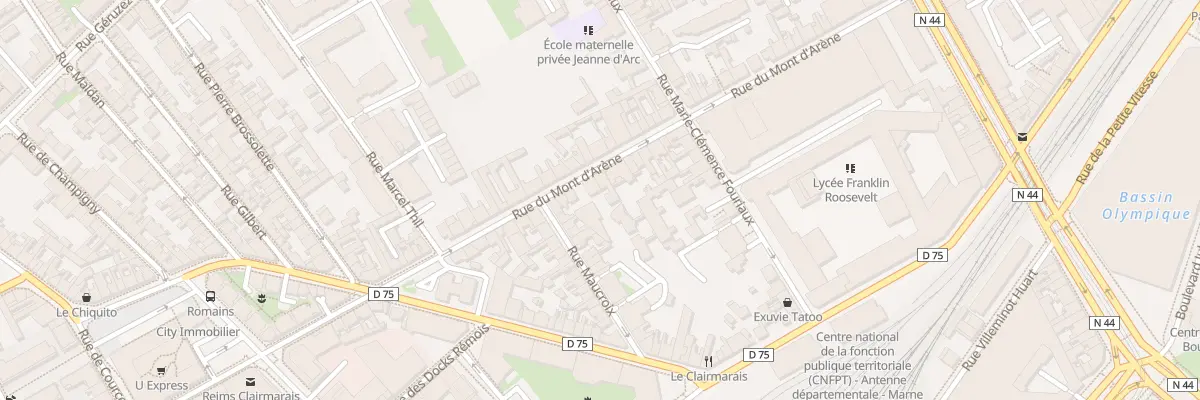 Plan du 23 Rue du Mont d’Arène à Reims