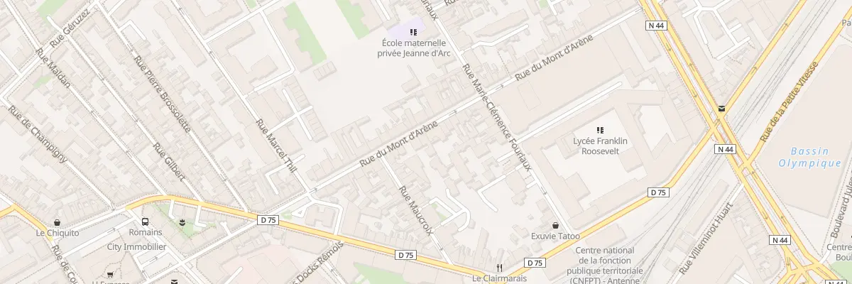 Plan du 21 Rue du Mont d’Arène à Reims