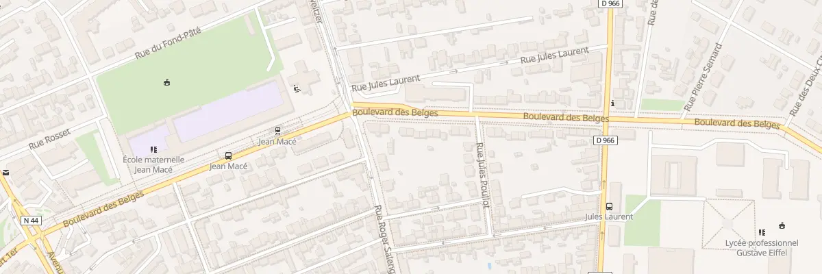 Plan du 58B Bd des Belges à Reims