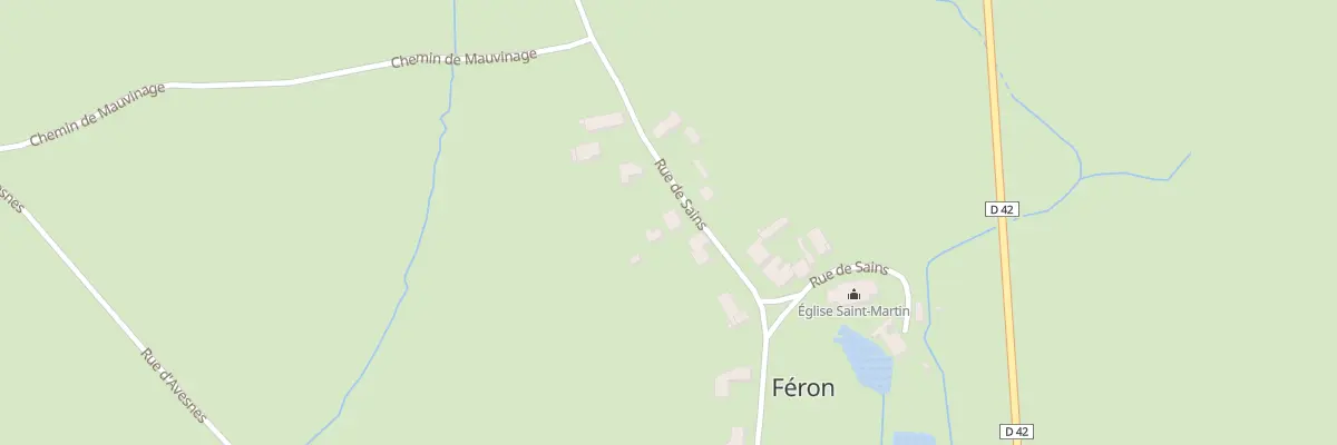 Plan du 35 Rue de Sains à Féron