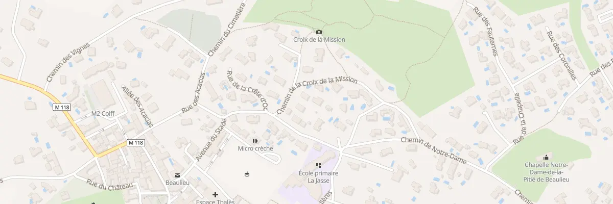 Plan du 10 Rue Croix de la Mission à Beaulieu