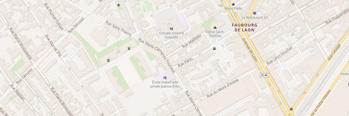 Plan du 36 Rue M Clemence Fouriaux à Reims