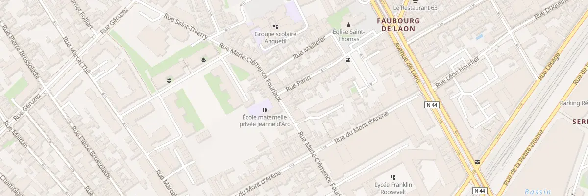 Plan du 30 Rue M Clemence Fouriaux à Reims