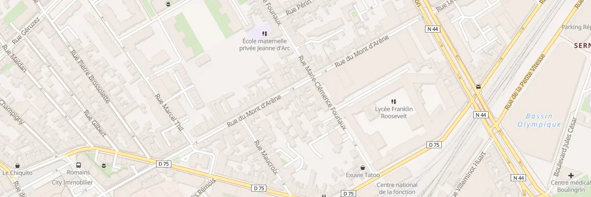 Plan du 11 Rue du Mont d’Arène à Reims