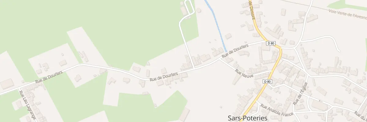 Plan du 30 Rue de Dourlers à Sars-Poteries