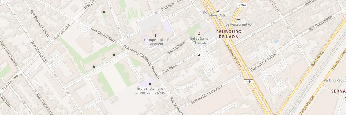 Plan du 16 Rue Périn à Reims