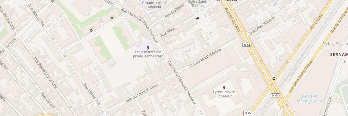 Plan du 18 Rue M Clemence Fouriaux à Reims