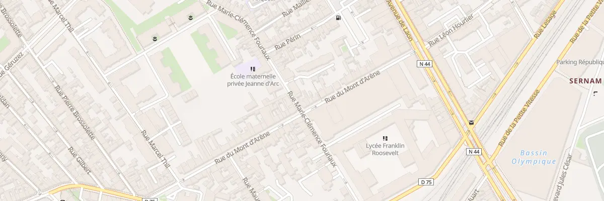 Plan du 34 Rue du Mont d’Arène à Reims