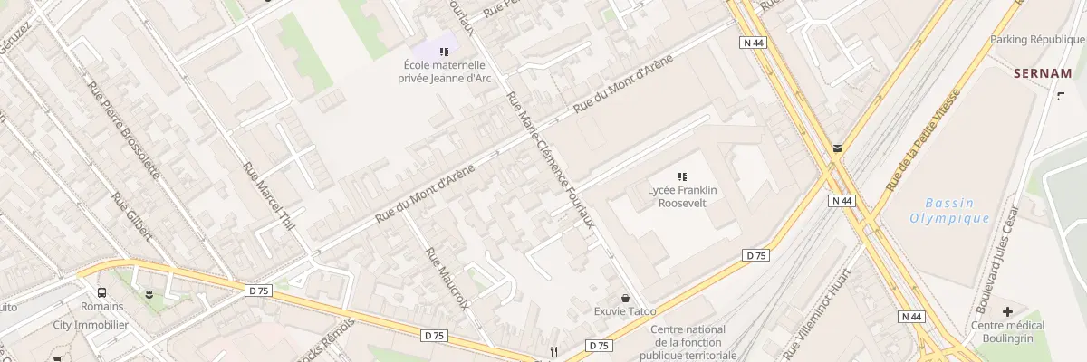 Plan du 27 Rue M Clemence Fouriaux à Reims