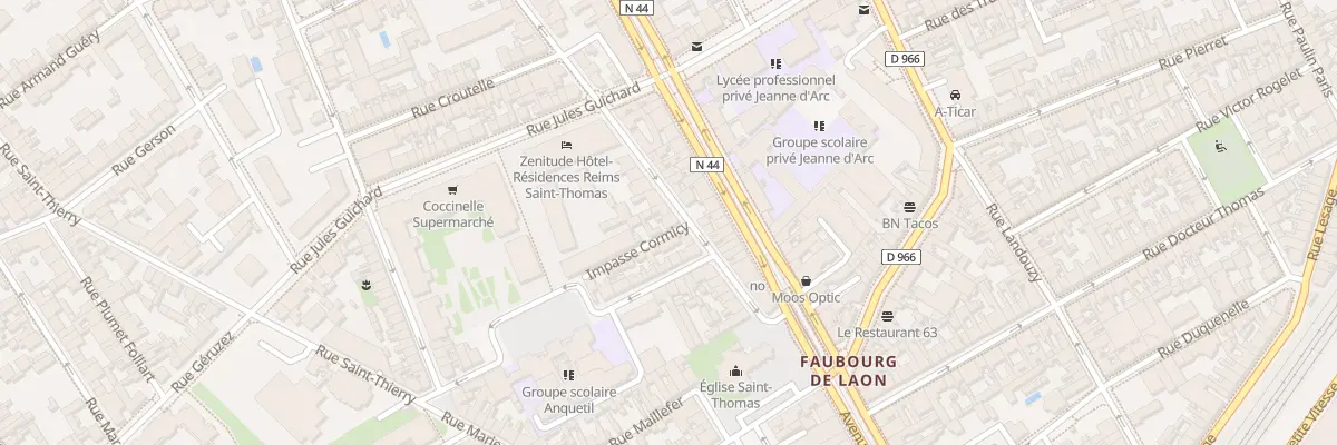 Plan du 21 Rue P Vaillant Couturier à Reims