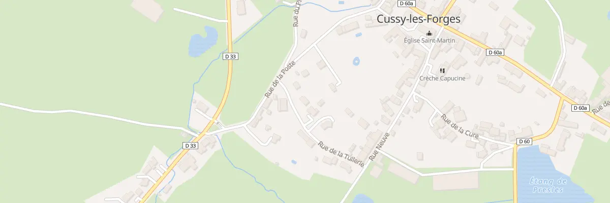 Plan du 10 Rue de la Tuilerie à Cussy-les-Forges