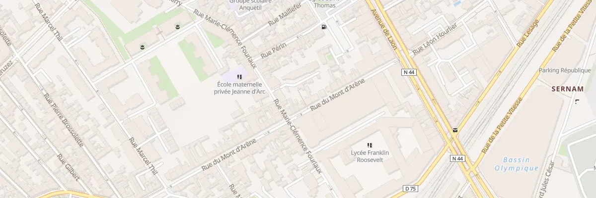 Plan du 28 Rue du Mont d’Arène à Reims