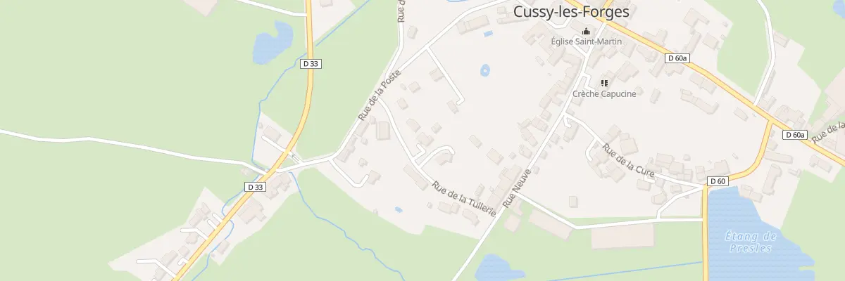 Plan du 8 Rue de la Tuilerie à Cussy-les-Forges