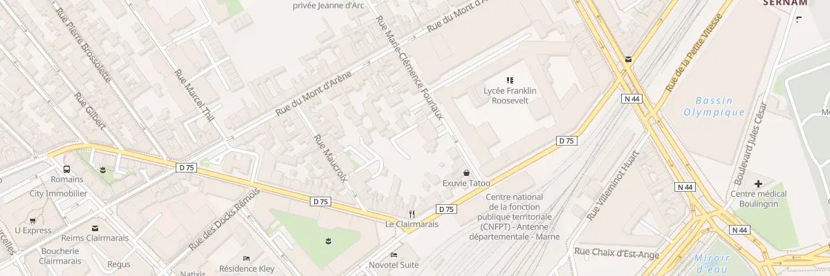 Plan du 15 Rue M Clemence Fouriaux à Reims