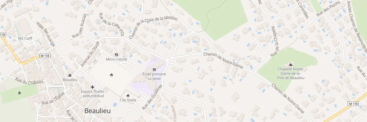 Plan du 6 Che de Notre Dame à Beaulieu