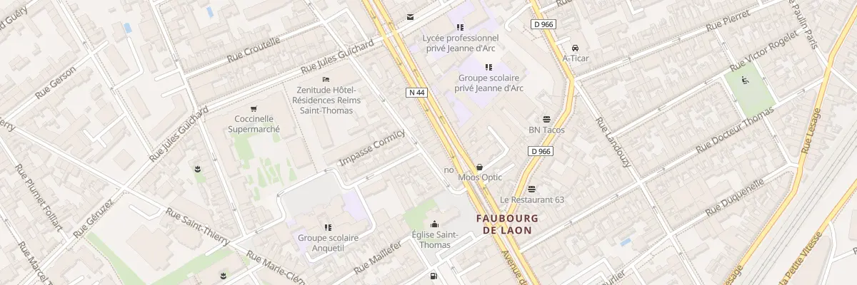 Plan du 89 Av de Laon à Reims