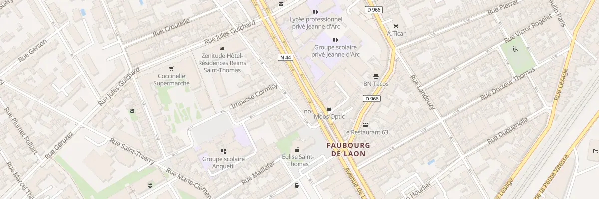 Plan du 6 Rue P Vaillant Couturier à Reims