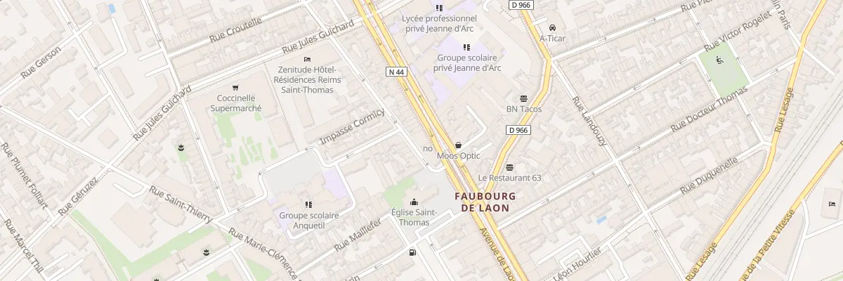 Plan du 4 Rue P Vaillant Couturier à Reims