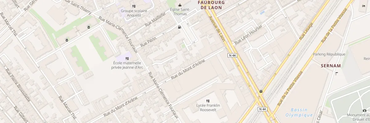 Plan du 20 Rue du Mont d’Arène à Reims
