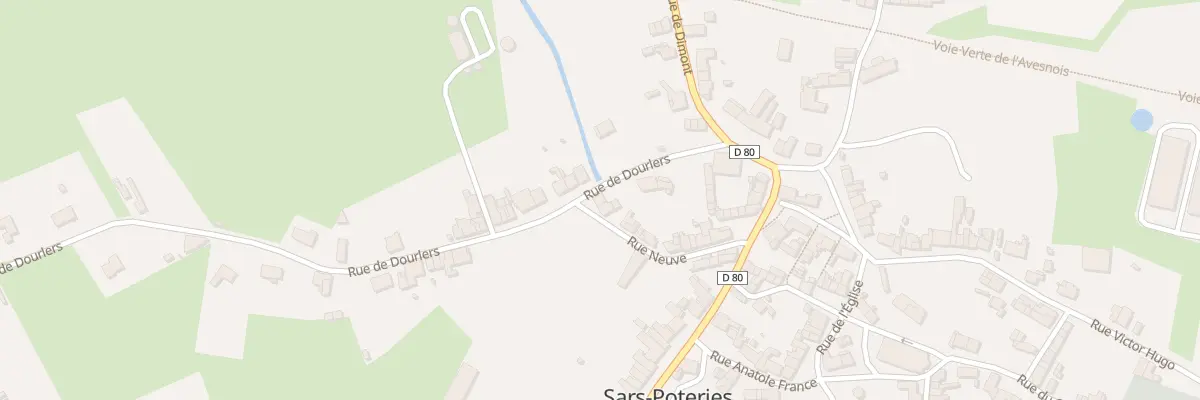 Plan du 13 Rue de Dourlers à Sars-Poteries