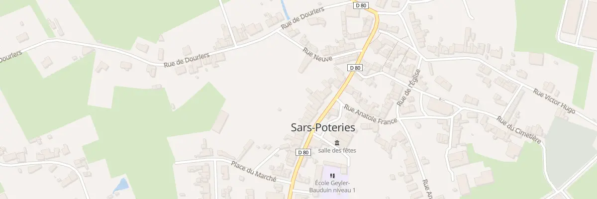 Plan du 36 Rue Jean Jaurès à Sars-Poteries
